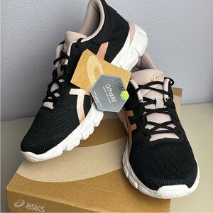 ASICS Women's Black and Pink Athletic Shoes